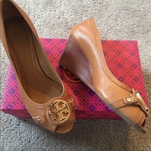 Tory Burch “Amanda” Peep Toe Heels.  Size 5.5M